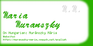 maria muranszky business card
